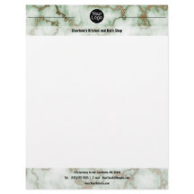 Faux Green Gold Marble