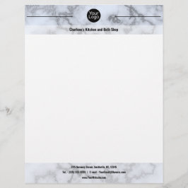 Membrete Faux Silver Gray Marble