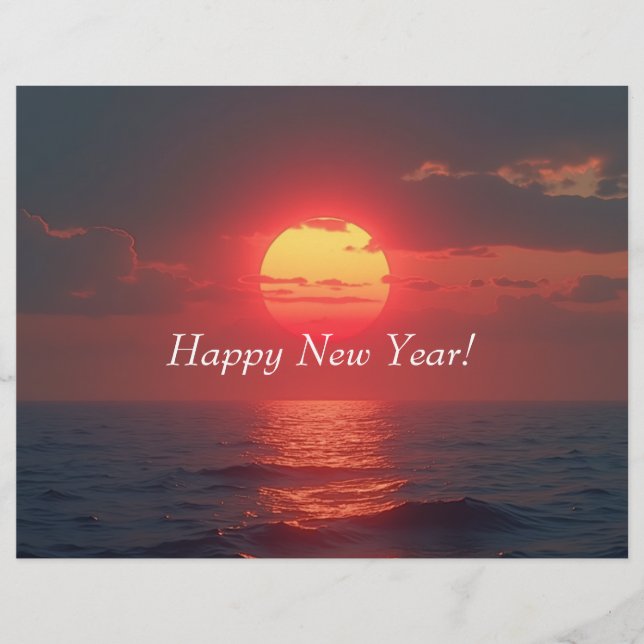 Membrete Feliz año nuevo Letterhead (Anverso)