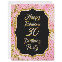 Feliz fabuloso 30 cumpleaños, Fiesta de invitacion