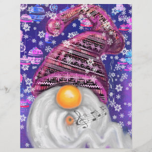 Membrete Feliz Navidad Gnome Letterhead