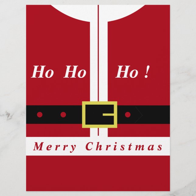 Membrete Feliz Navidad - Papá Noel - Regalos Para Todos (Reverso)