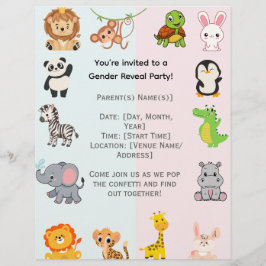 Membrete Fiesta de Revelación de Género