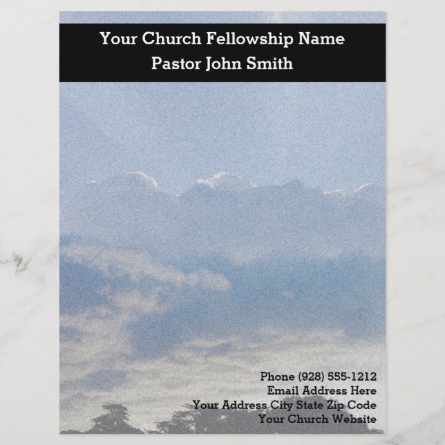 Membrete FILTEADO Big Blue Sky Church Business (Anverso)