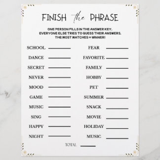 Membrete Finish the Phrase Game – Printable Guessing Party