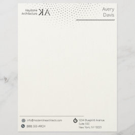 Membrete Firma de Arquitectos Minimalista | Moderno Blanco