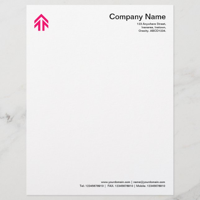 Membrete Flecha - Neon Red (Anverso)