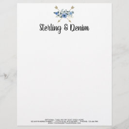 Membrete Flechas Florales Acuarela Bohemias Boutique