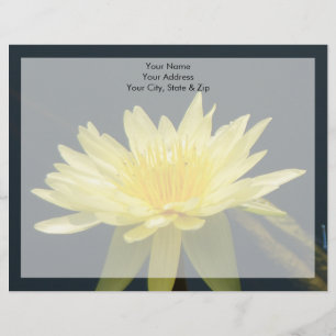 Membrete Flor amarilla de agua de Lotus