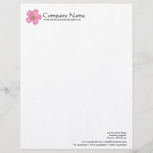 Membrete Flor - Geranio rosa