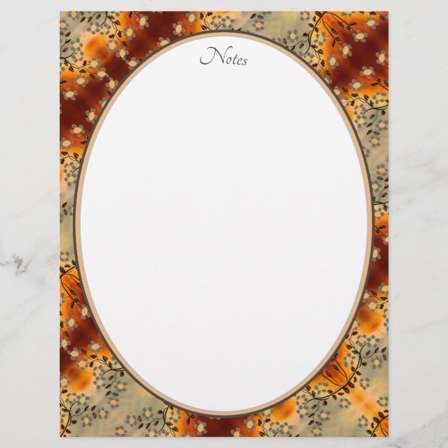 Membrete Floral gris patentado (Anverso)