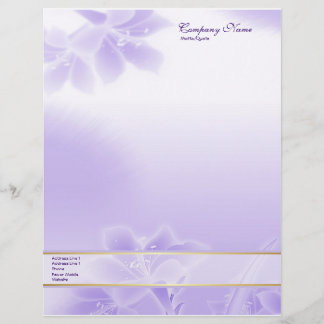 Membrete Floral morada misty