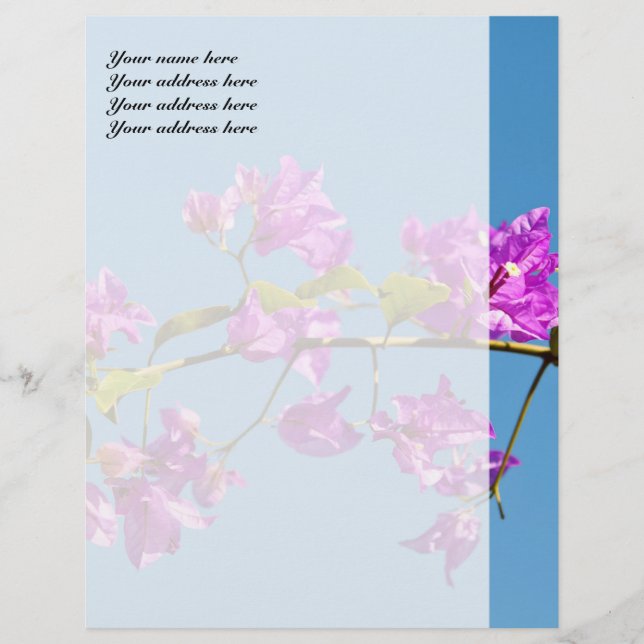 Membrete Flores de Buganvilla (Anverso)