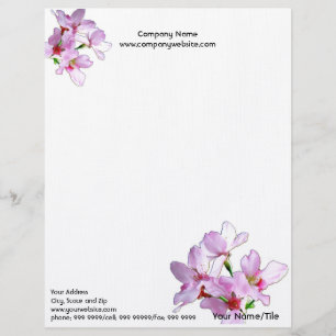 Membrete Flores de cerezo rosa Sakura de primavera