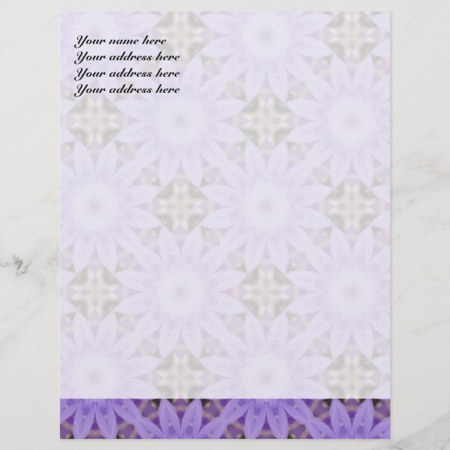 Membrete Flores Purpura (Anverso)