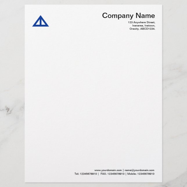 Membrete Forma Triangular 02 - Azul Marino (Anverso)