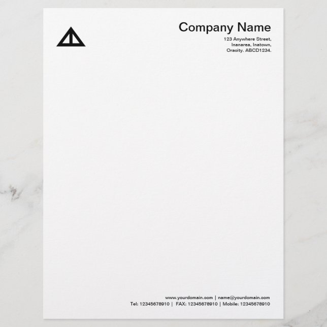 Membrete Forma Triangular 02 - Negro (Anverso)