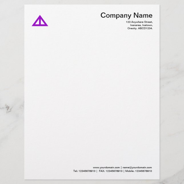 Membrete Forma triangular 02 - Púrpura (Anverso)