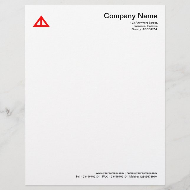 Membrete Forma Triangular 02 - Rojo (Anverso)