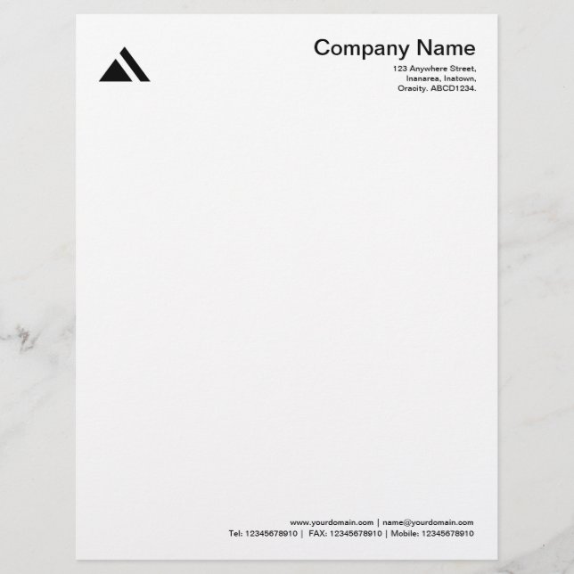 Membrete Forma Triangular 03 - Negro (Anverso)