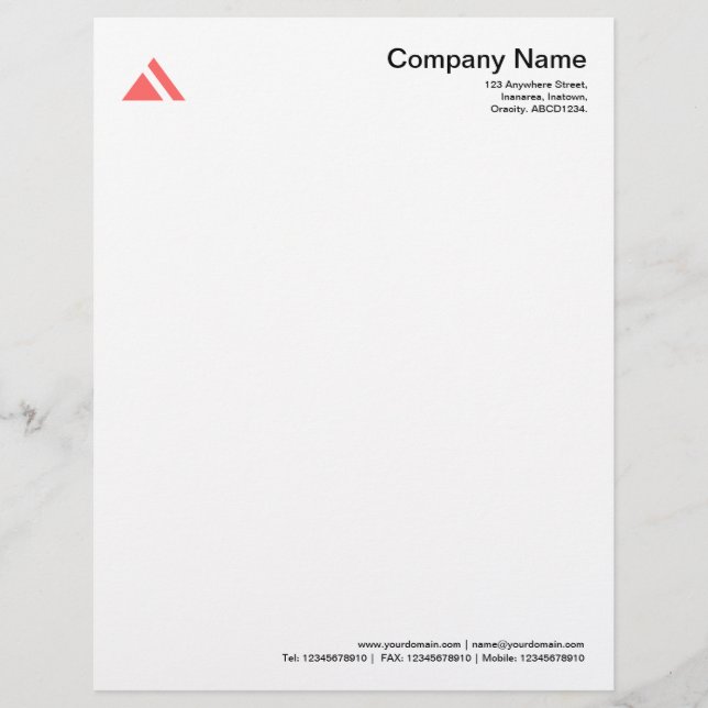 Membrete Forma triangular 03 - Rosa tropical (Anverso)