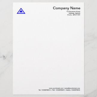 Membrete Forma triangular - Azul