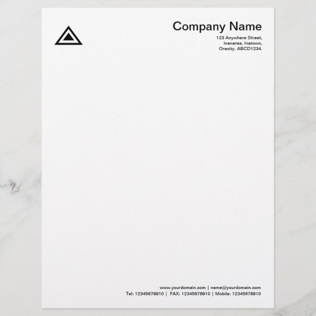Membrete Forma triangular - Negro (Anverso)