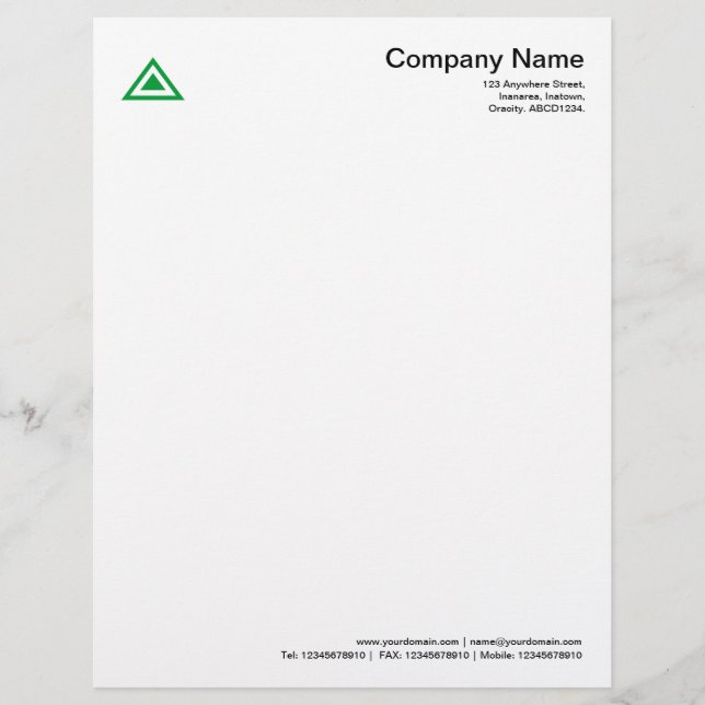 Membrete Forma triangular - Verde de hierba (Anverso)