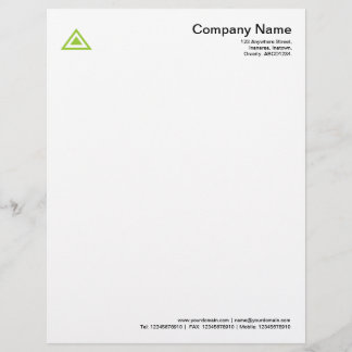 Membrete Forma triangular - Verde marciano
