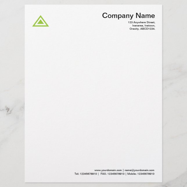Membrete Forma triangular - Verde marciano (Anverso)