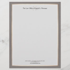 Membrete Frontera profesional elegante del oro del abogado