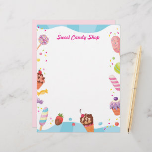 Membrete Fun Candy Shop Letterhead
