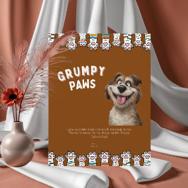 Membrete Funny Grumpy Paws the Day Letterhead del padre