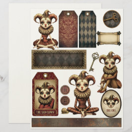 Membrete Fussy Cut Elements - Melancholy Harlequin