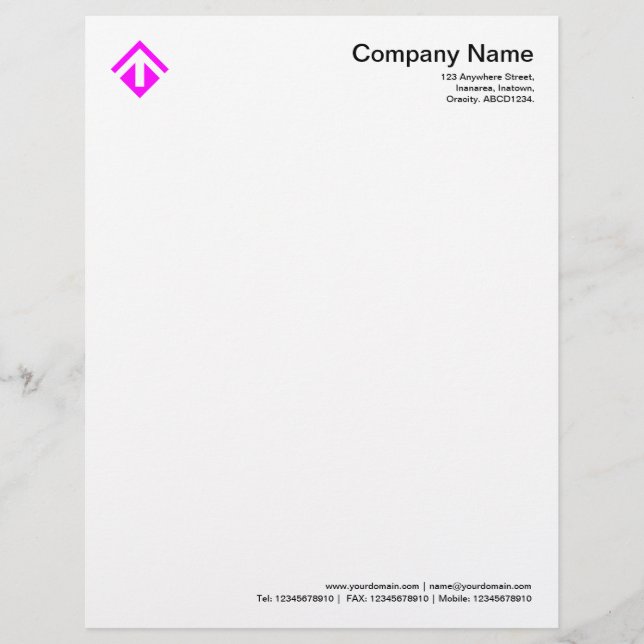 Membrete Geometric 03 - Magenta (Anverso)
