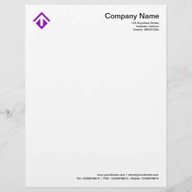 Membrete Geometric 03 - Morado (Anverso)