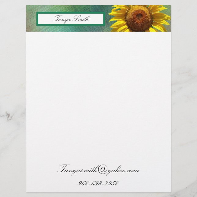 Membrete Girasol (Anverso)