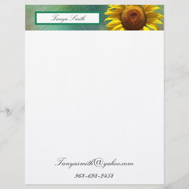 Membrete Girasol (Anverso)