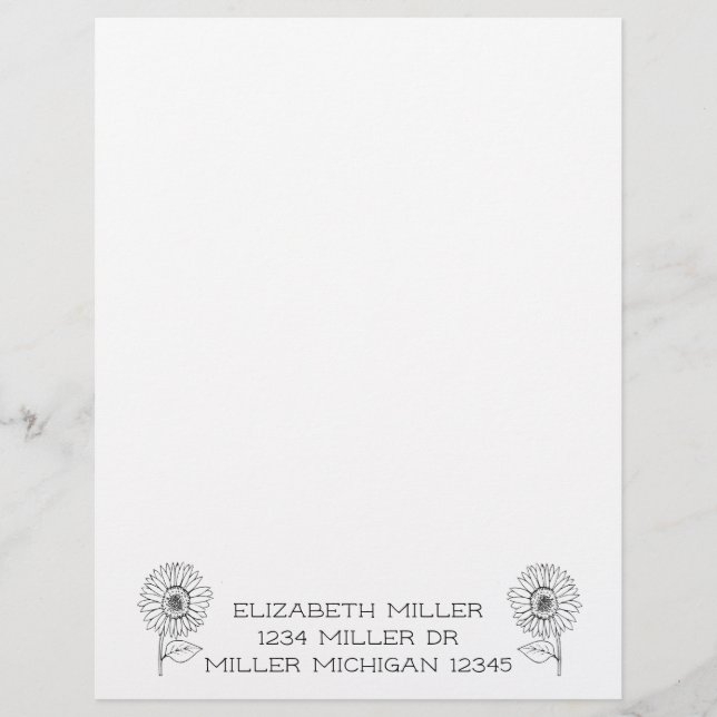 Membrete Girasoles (Anverso)