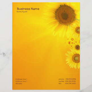 Membrete Glow del girasol