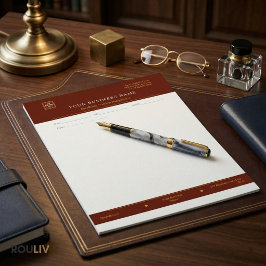 Membrete Gold Navy Executive Letterhead | Luxury Business 