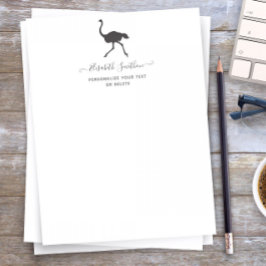 Membrete Gracioso animal Ostrich Bird Estacionamiento perso