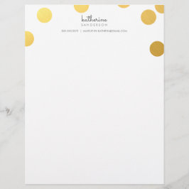 Membrete GRAN CONFETTI SPOT Relieve metalizado dorado negri