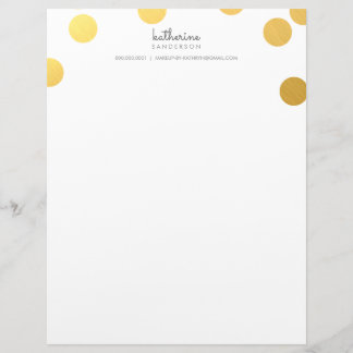 Membrete GRAN CONFETTI SPOT Relieve metalizado dorado negri