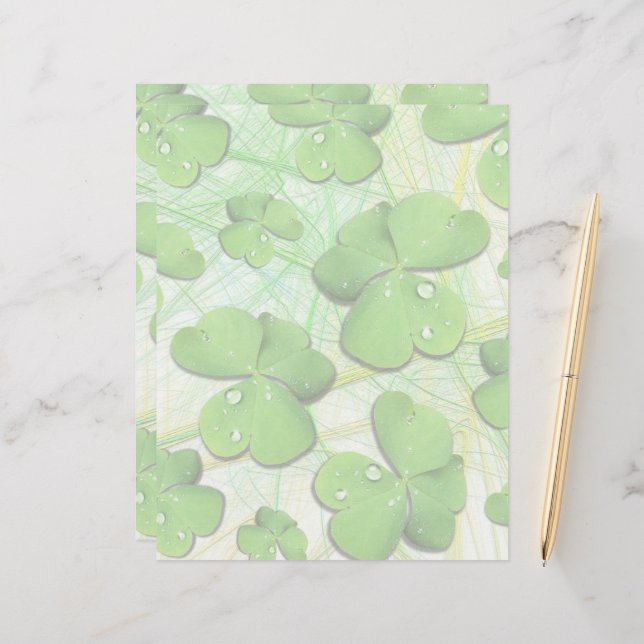 Membrete Green Shamrock St Patrick's iPhone 5 Funda-Mate (Anverso/Reverso In Situ)