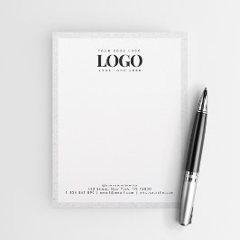 Membrete Gris Kraft Añade tu Rectangle Business Logo Textos
