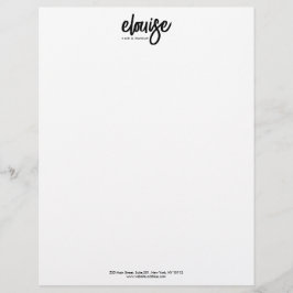 Membrete Guión de pincel manuscrito negrita