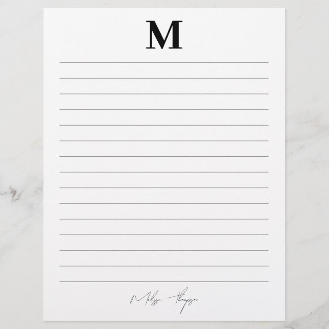 Membrete Guión inicial y nombre personal de firma (Anverso)