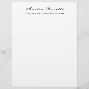 Membrete Guión simple blanco simple blanco simple para cali
