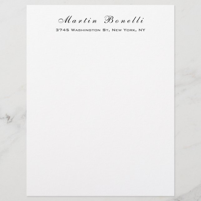 Membrete Guión simple blanco simple blanco simple para cali (Anverso)